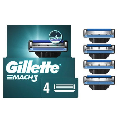 Gillette Mach3 Men's Razor Blade Refills 4ct  - Imperfect Box