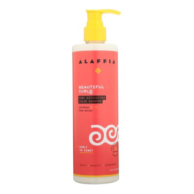 Champú en crema activador de rizos Alaffia Beautiful Curls con manteca de karité sin refinar, 355 ml (12 oz) - Envase imperfecto