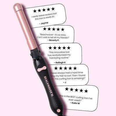 Rizador de pelo BEACHWAVER Co. Rosa medianoche - Caja imperfecta