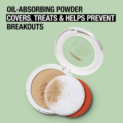 Neutrogena Skin Clearing Pressed Powder 60 Natural Beige 0.38oz - New
