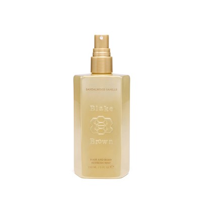 Blake Brown Bruma refrescante para cabello y cuerpo con sándalo y vainilla, fragancia cálida de vainilla, 147 ml (5 onzas líquidas) - Nuevo