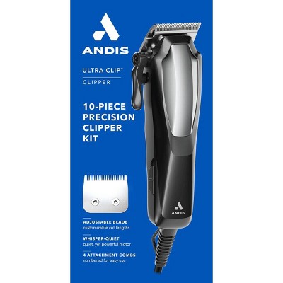 Kit de cortadora de cabello con cable Andis Ultra Clip (10 unidades) - Nuevo