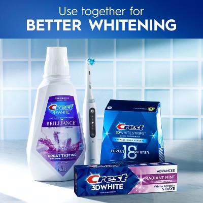 Crest 3D White Advanced Teeth Whitening Toothpaste 3.3oz/3pk - Imperfect Box