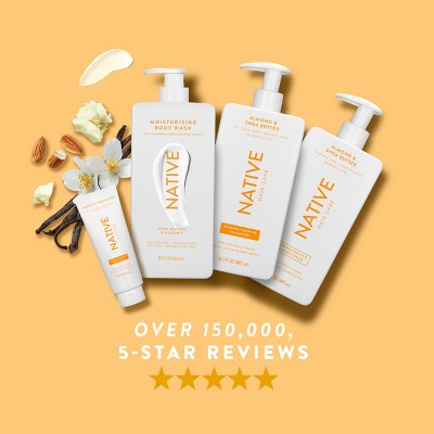 Native Vegan Strengthening Shampoo with Almond & Shea Butter 16.5 fl oz - New