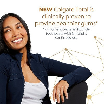 Pasta dental blanqueadora Colgate Total Active Prevention, menta, 147 ml (paquete de 2) - Caja imperfecta