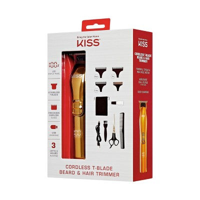 KISS Products Cordless T-Blade Beard & Hair Trimmer - New