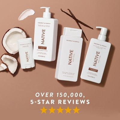 Jabón corporal Native sin sulfatos, coco y vainilla, 500 ml (18 onzas líquidas) - Envase imperfecto