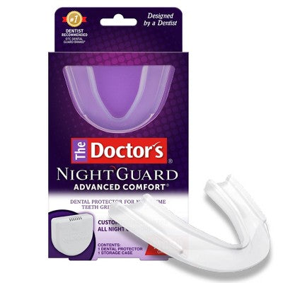 Protector bucal nocturno Advanced Comfort de The Doctors para el bruxismo nocturno (1 unidad) con estuche - Caja imperfecta