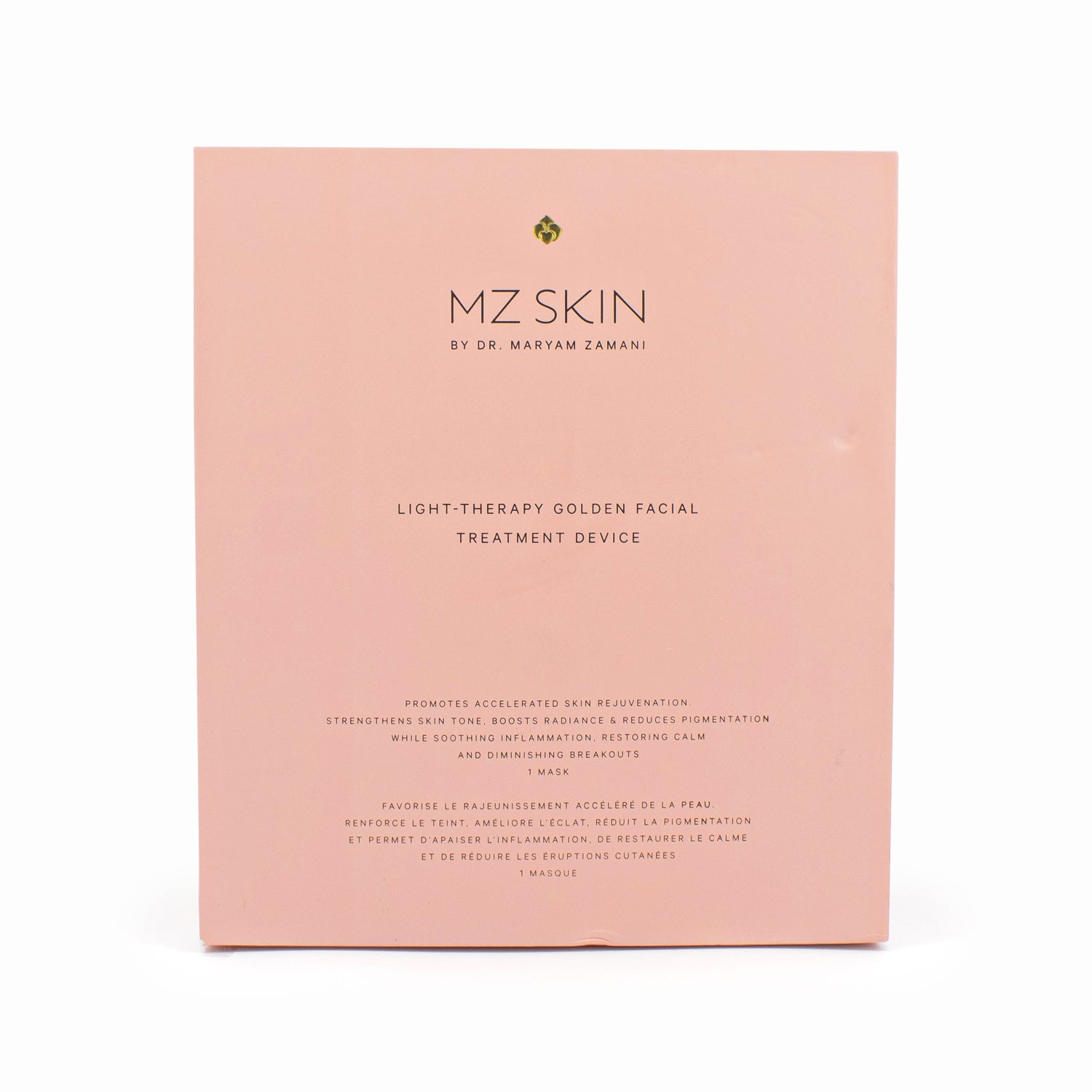 Dispositivo de tratamiento facial dorado con fototerapia MZ SKIN - Renovado