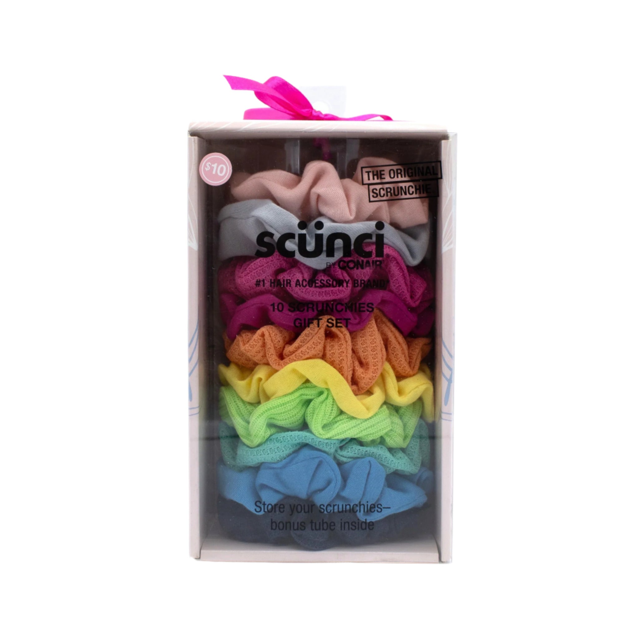 Set de regalo Scunci by Conair, multicolor, paquete de 10 (nuevo)