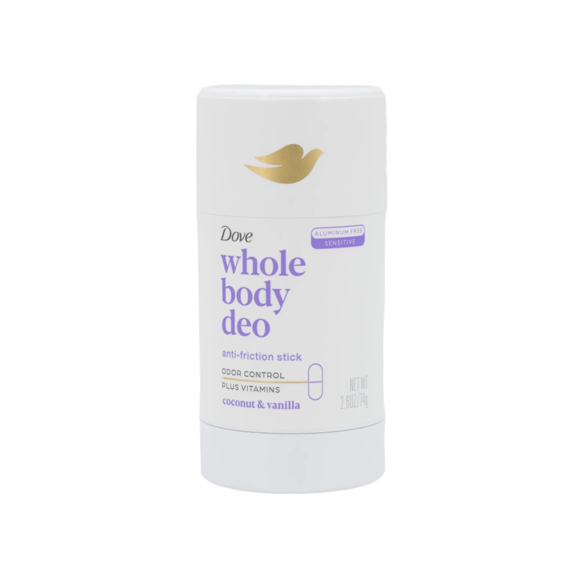 Desodorante en barra Dove para todo el cuerpo, coco y vainilla, 2.6 oz - Nuevo