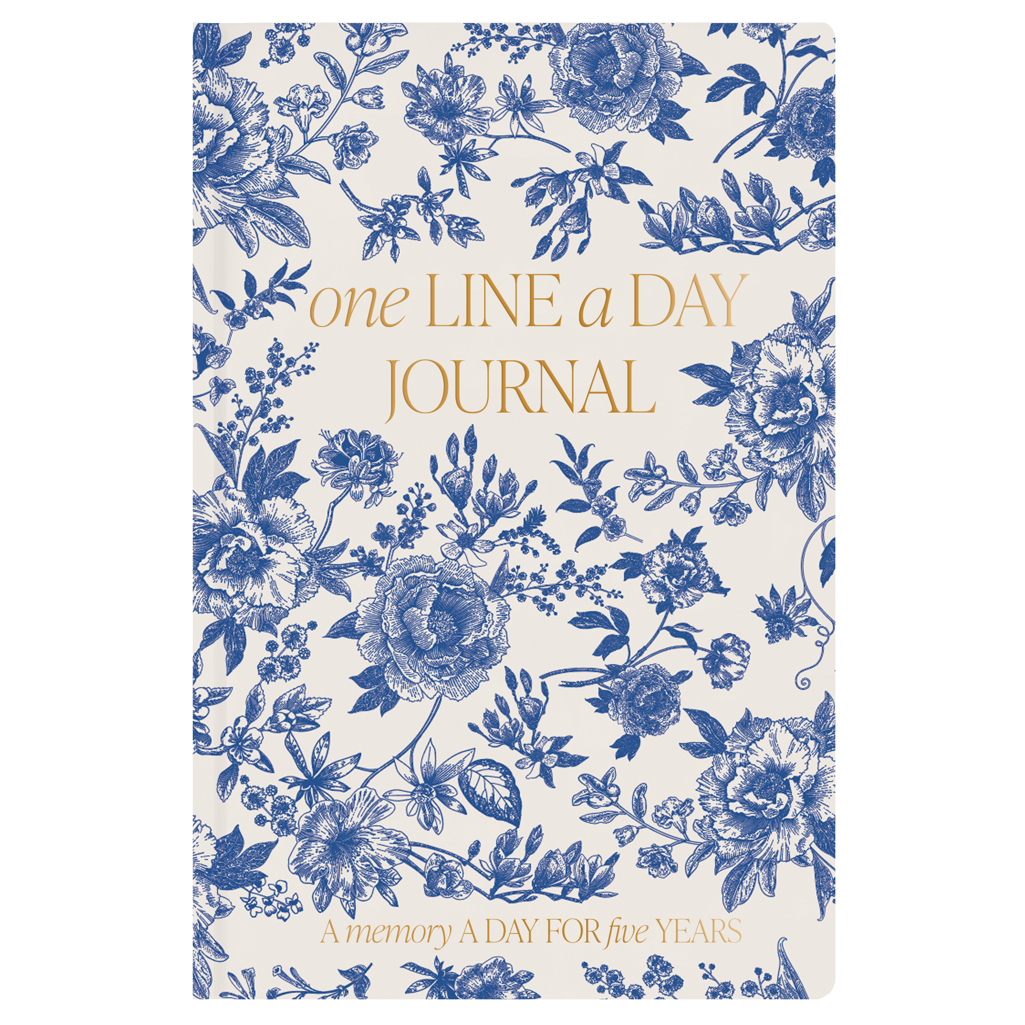 Diario de recuerdos de una línea al día en azul Delft
