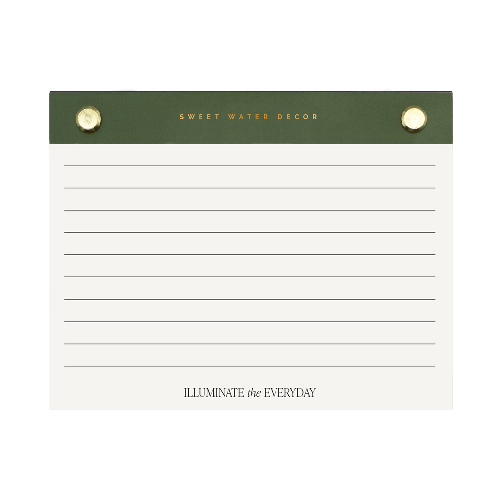 Small Green Gold Rivet Basic Notepad