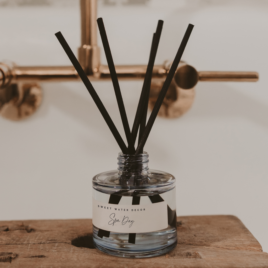 Spa Day Blue Tinted Glass Jar Reed Diffuser