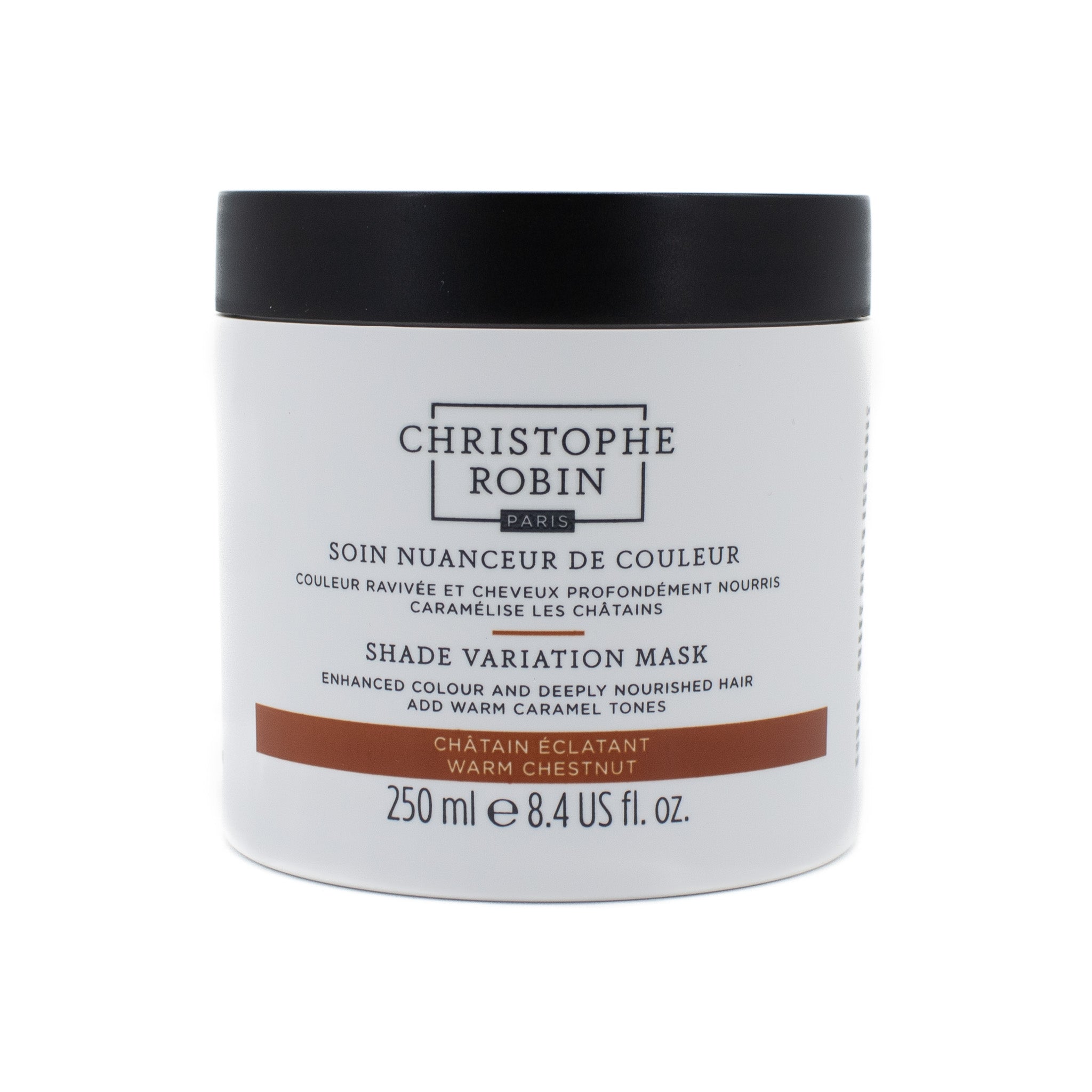 Mascarilla de variación de tono Christophe Robin CASTAÑO CÁLIDO 8.4 oz - Caja Imperfect