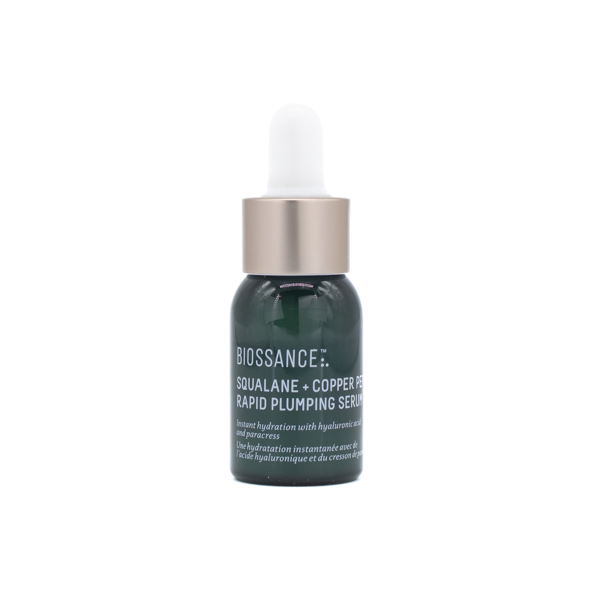 Suero de relleno rápido BIOSSANCE con escualano y péptidos de cobre, 14 g - Imperfect Box