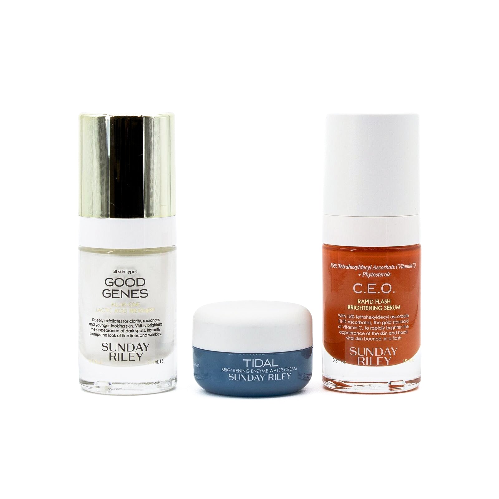 Kit iluminador de piel visible Sunday Riley Bright Young Thing - Nuevo