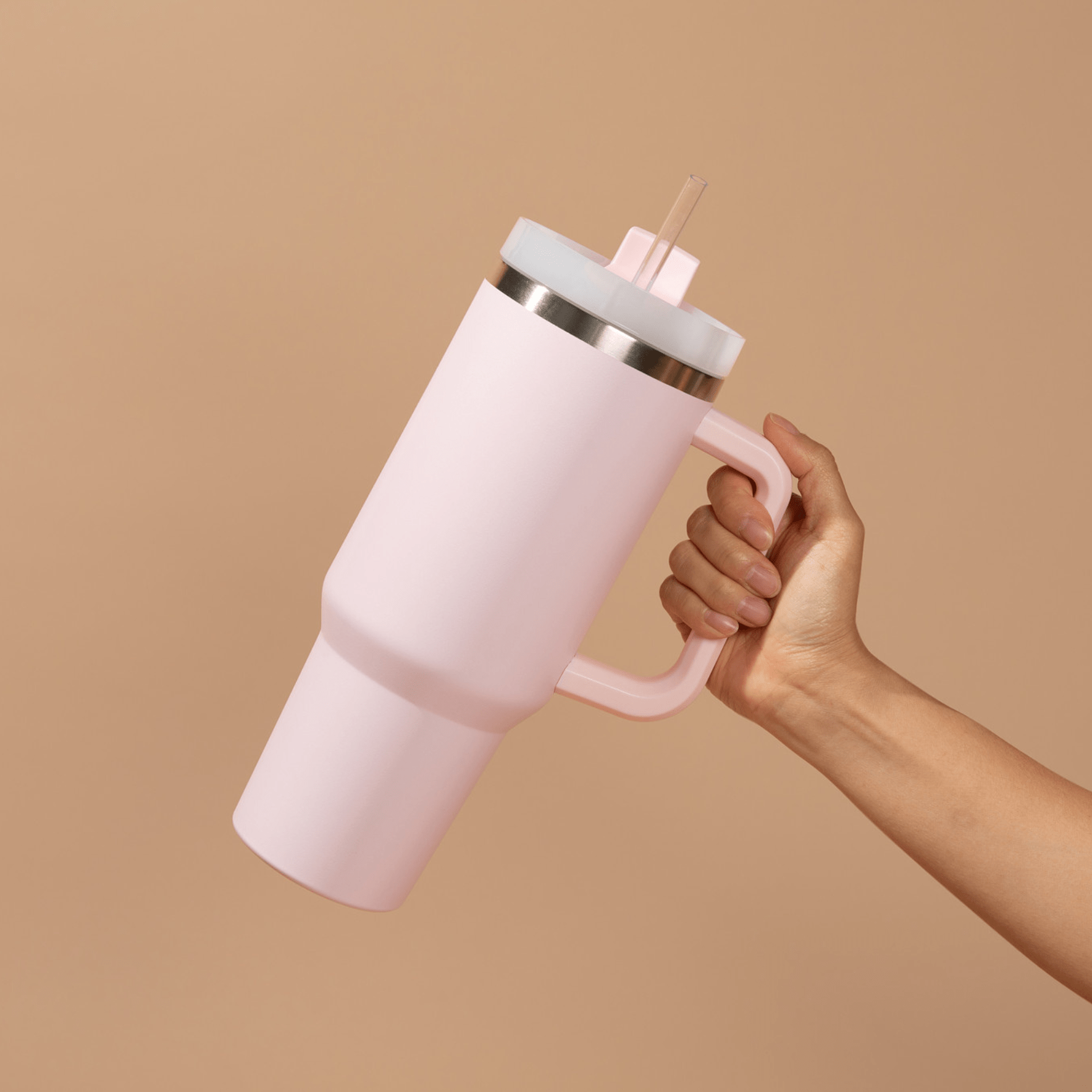 Blush Pink Metal 40 oz Tumbler