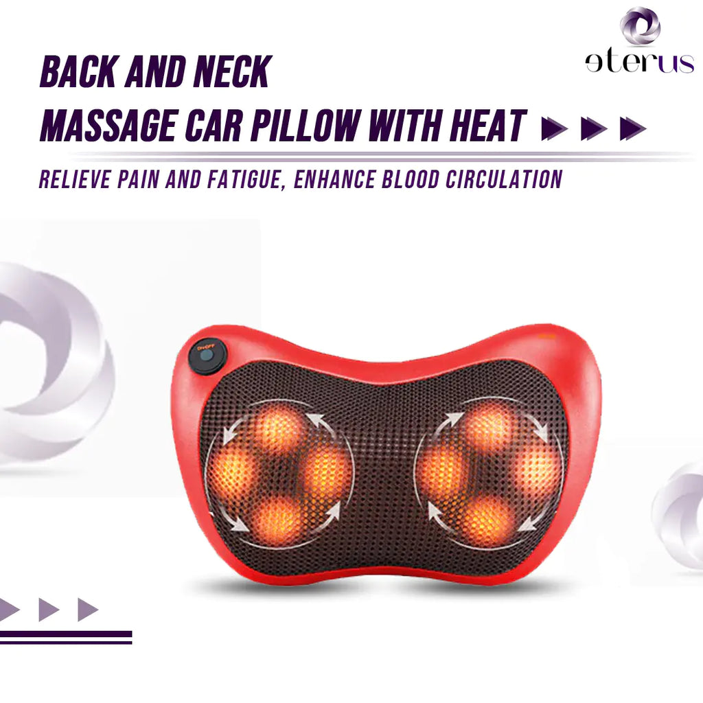 Back and Neck Massage Pillow with Heat Therapy