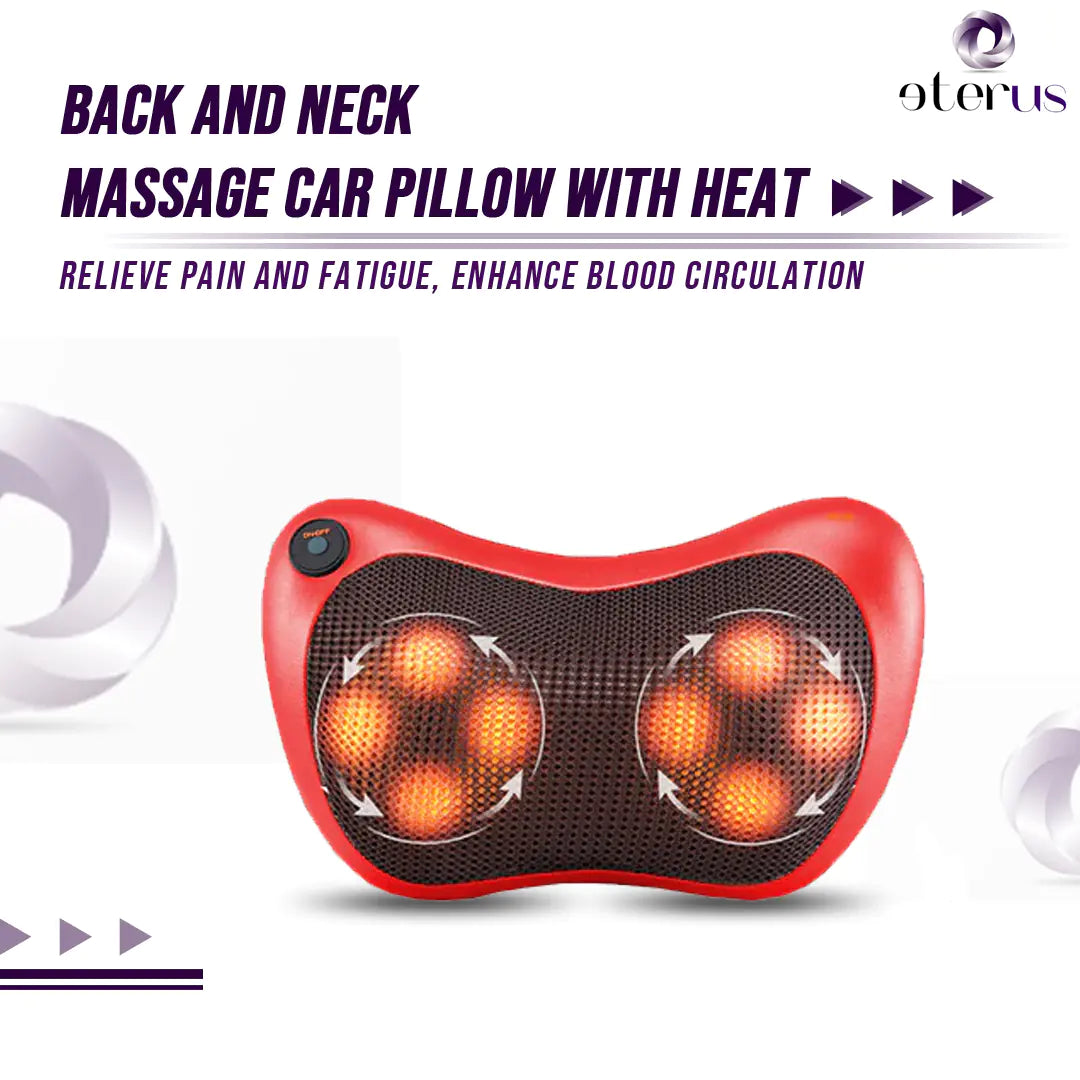 Back and Neck Massage Pillow with Heat Therapy