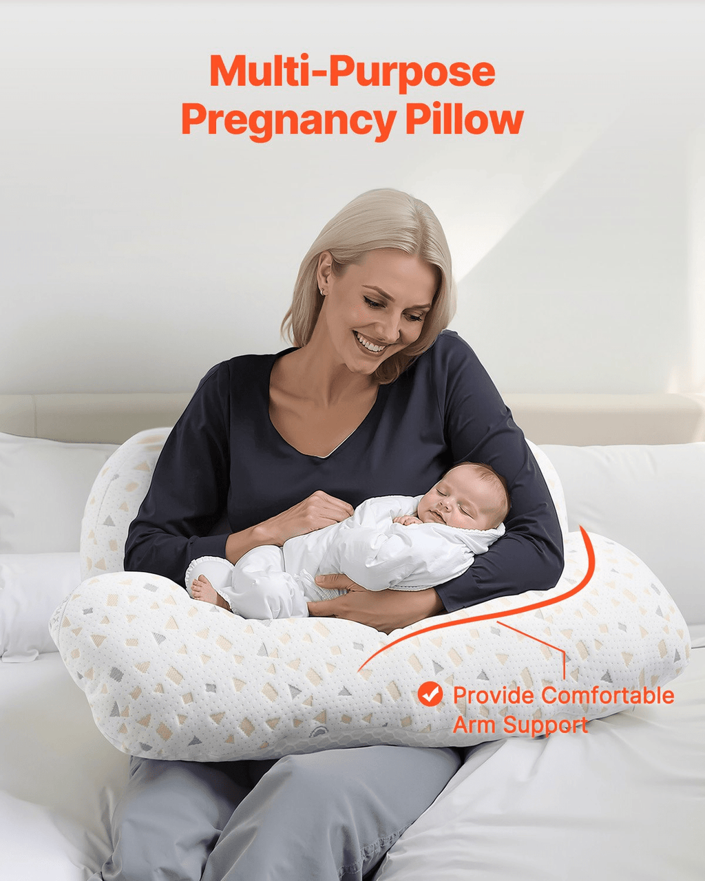 Adjustable Pregnancy Pillow – H-Shaped Support for Restful Sleep