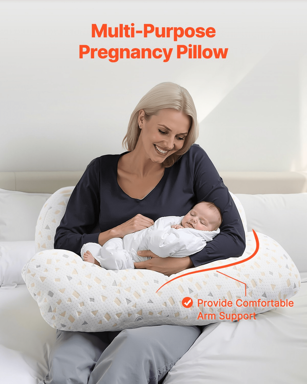 Adjustable Pregnancy Pillow – H-Shaped Support for Restful Sleep