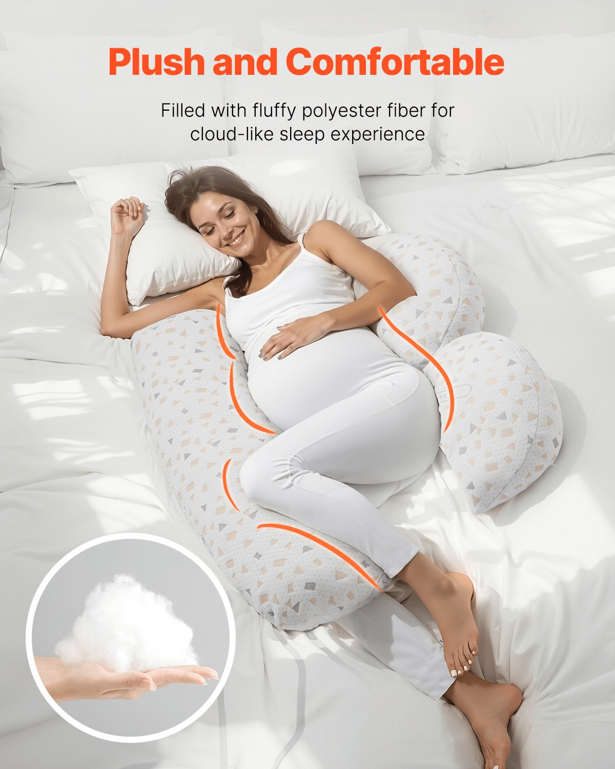Adjustable Pregnancy Pillow – H-Shaped Support for Restful Sleep