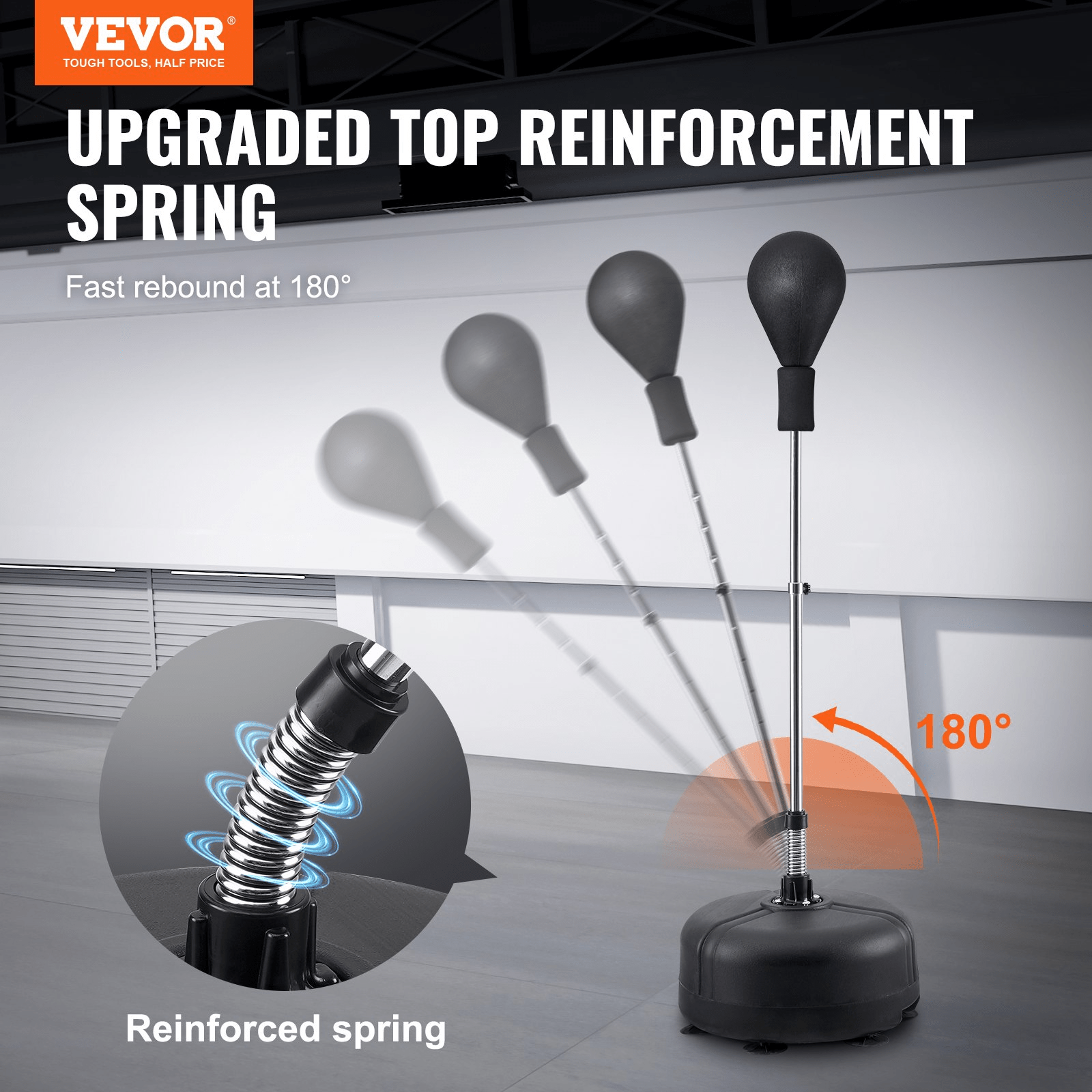 Adjustable Reflex Punching Bag with Gloves & Stand - VEVOR