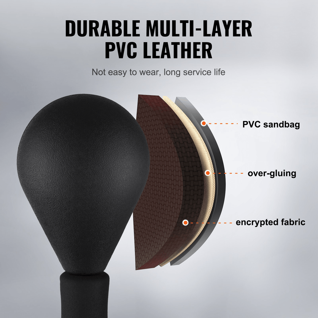 Adjustable Reflex Punching Bag with Gloves & Stand - VEVOR