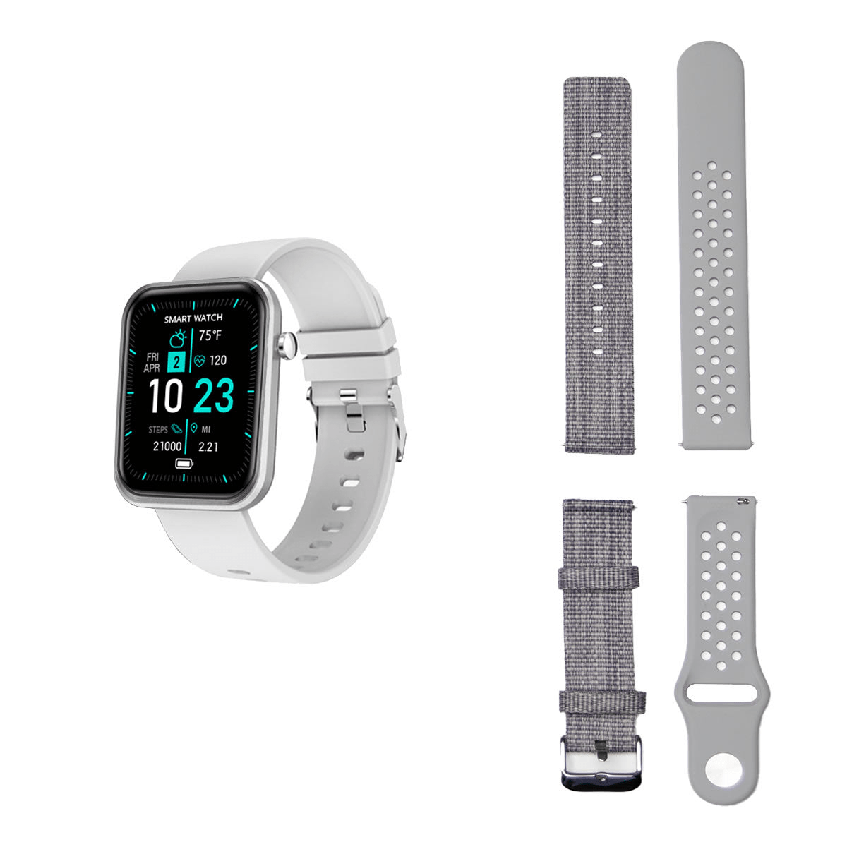 Advanced Smartwatch with Three Interchangeable Bands – Wellness & Activity Tracker