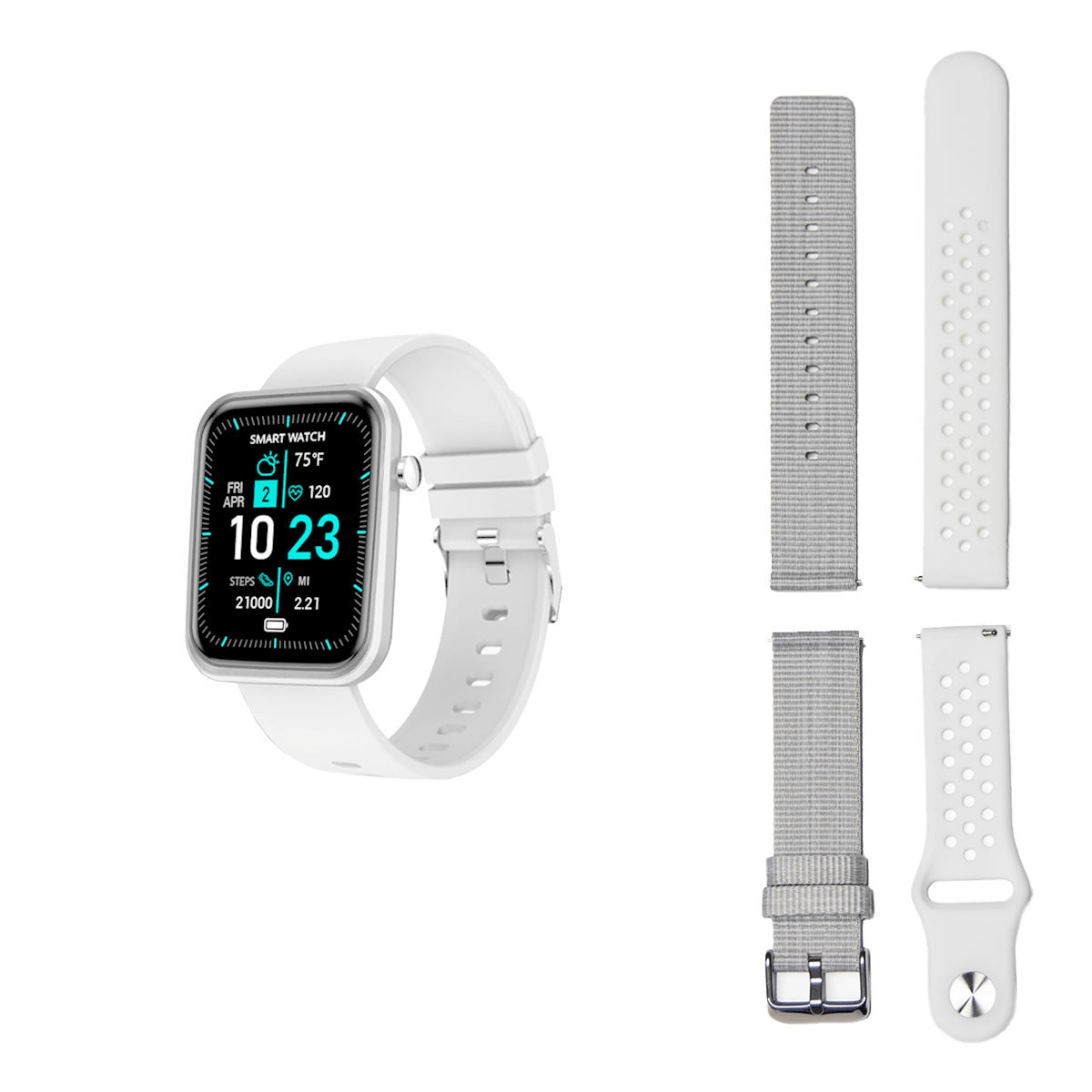 Advanced Smartwatch with Three Interchangeable Bands – Wellness & Activity Tracker