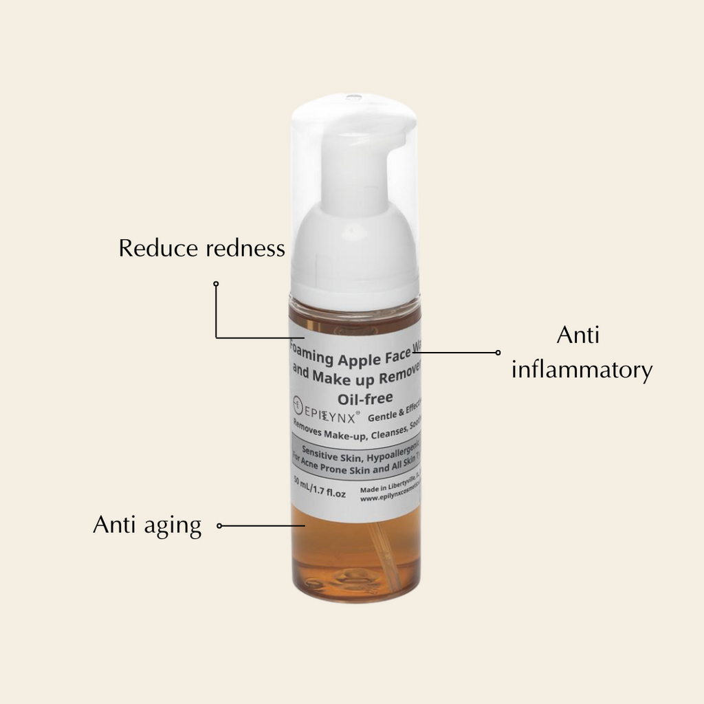 Gentle, Oil-Free Foaming Apple Cleanser for Sensitive & Acne-Prone Skin | Vegan, allergen-friendly, sulfate & paraben free | Purifying, hydrating face wash for all skin types
