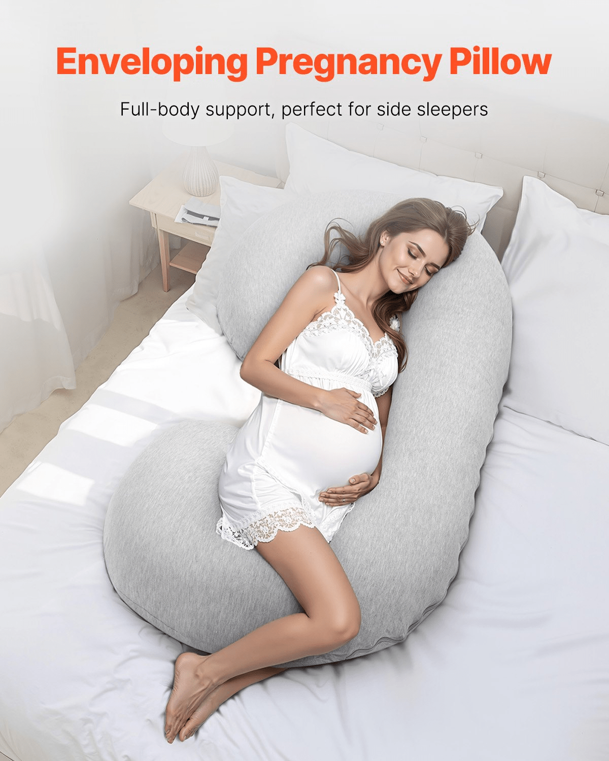 C Shaped Pregnancy Pillow — Full Body Maternity Support