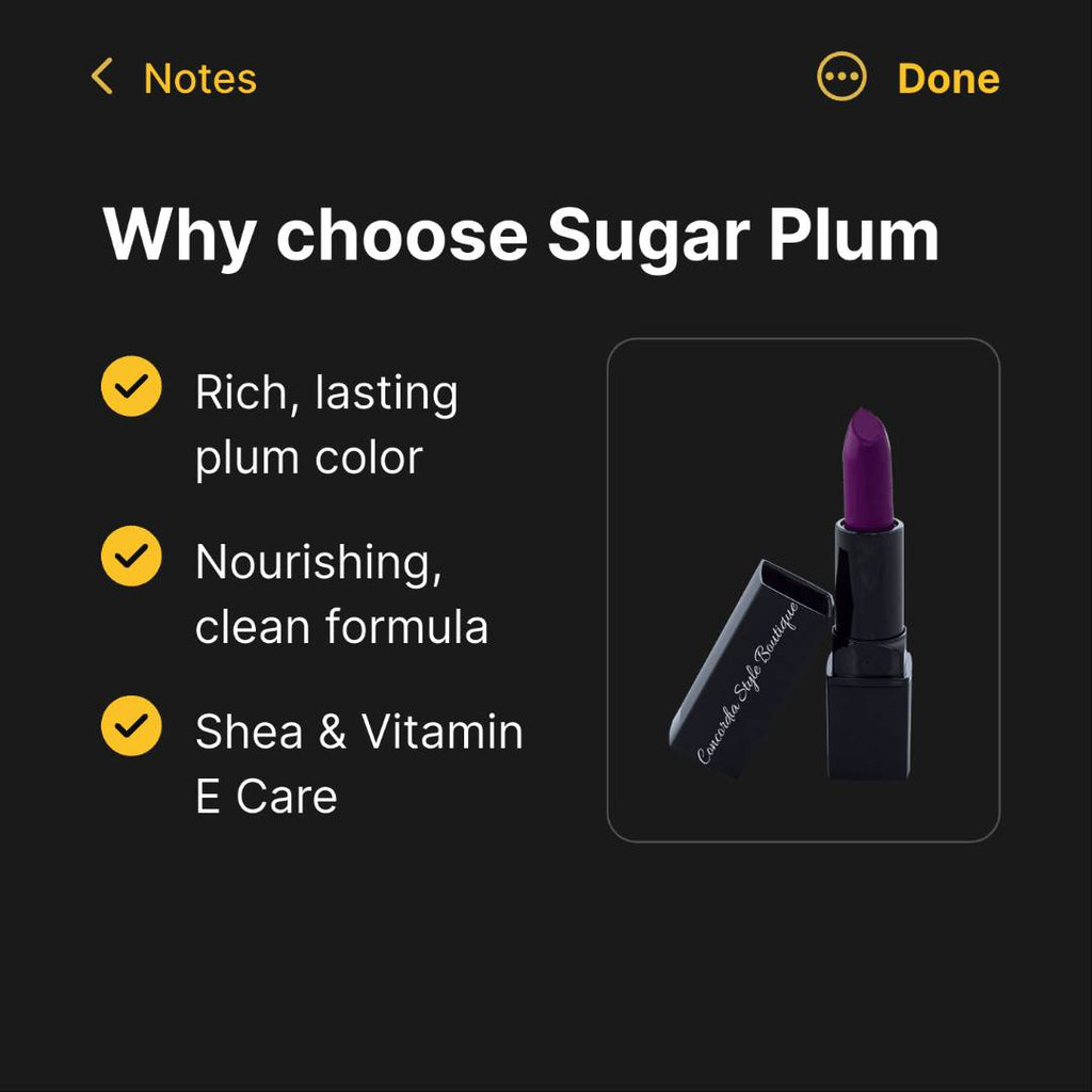 Sugar Plum Matte Lipstick – Rich Color with Clean Comfort