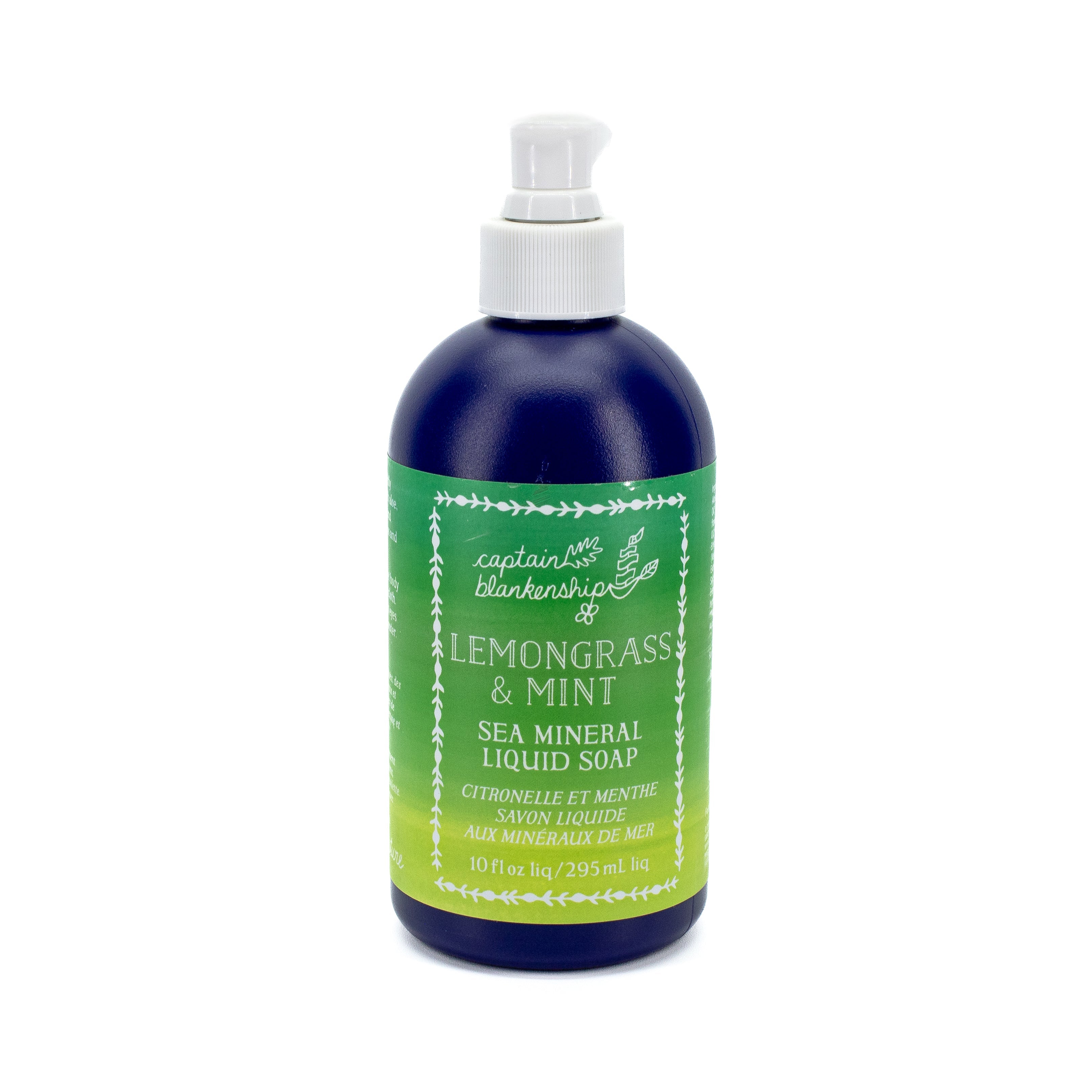 Jabón líquido mineral marino de limoncillo y menta de Captain Blankenship, 10 oz - Nuevo