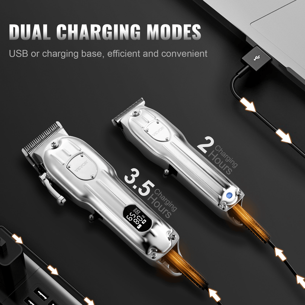 💇 Cordless Professional Hair Clippers Set – High-Speed Grooming Tool for Salon-Quality Results