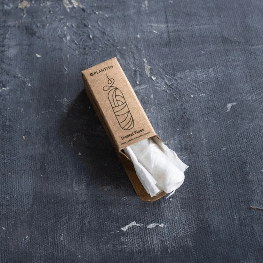 Cornstarch Dental Floss with Refillable Bamboo Case - 30m Zero-Waste Oral Care