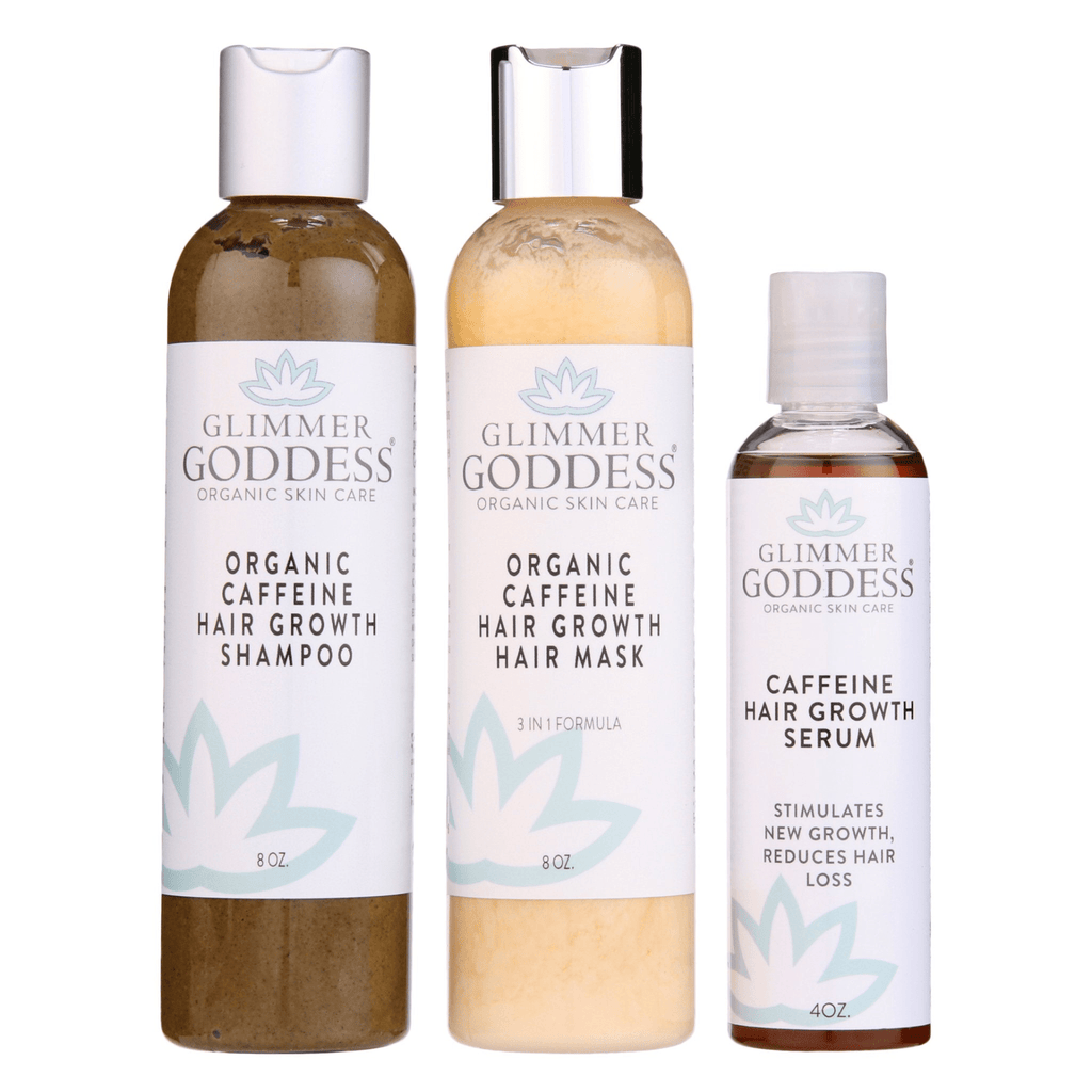 Organic Hair Growth Trio with Caffeine | Shampoo, Conditioner & Serum