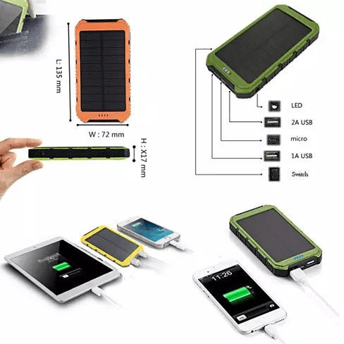 Eco-Friendly 6000mAh Dual USB Solar Power Bank Charger – Sustainable Power Anytime, Anywhere