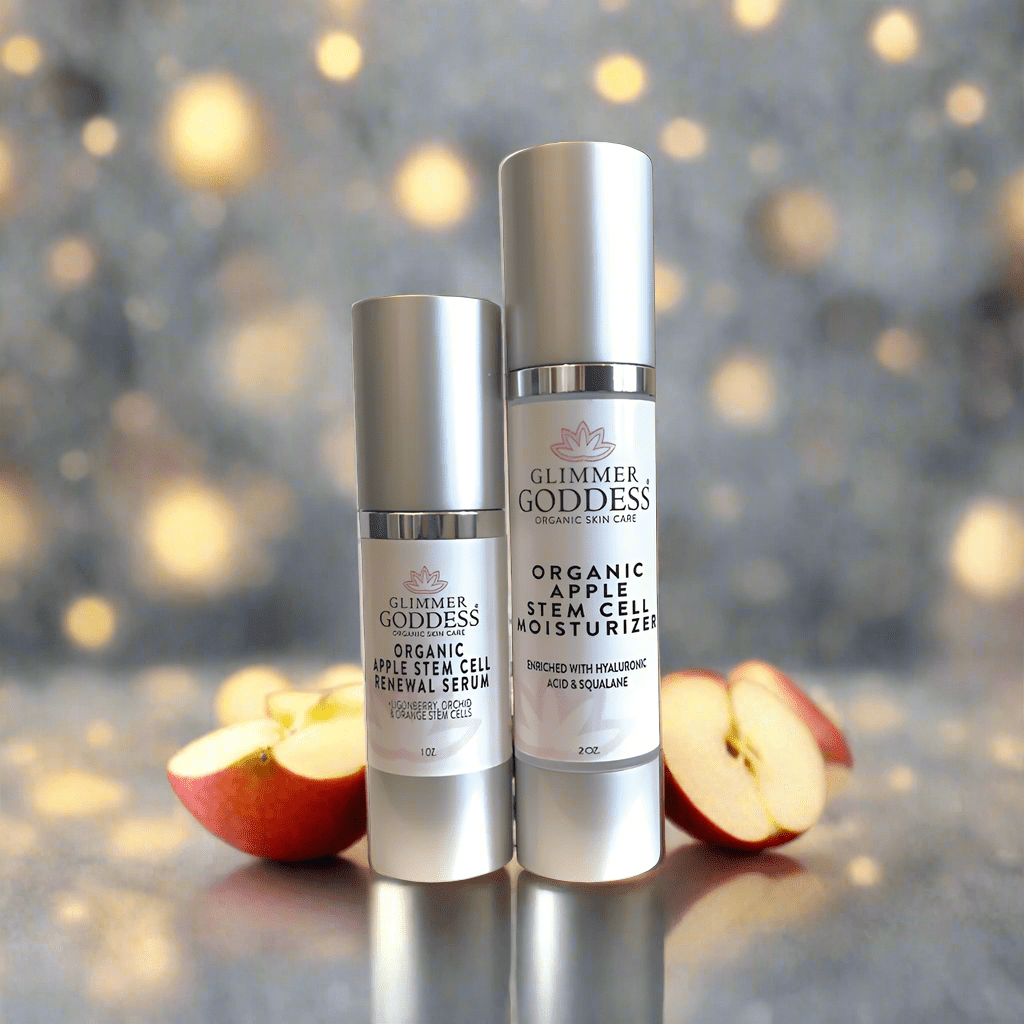 Glimmer Goddess Organic Apple Stem Cell Anti-Aging Duo | Hydrating Serum & Moisturizer for Firm, Radiant Skin
