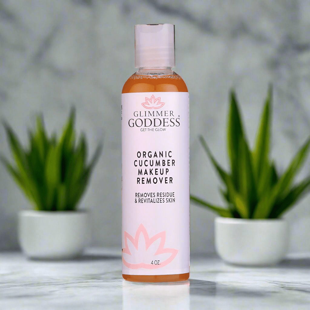Glimmer Goddess Organic Cucumber Makeup Remover - Remove Makeup with No Oily Residue