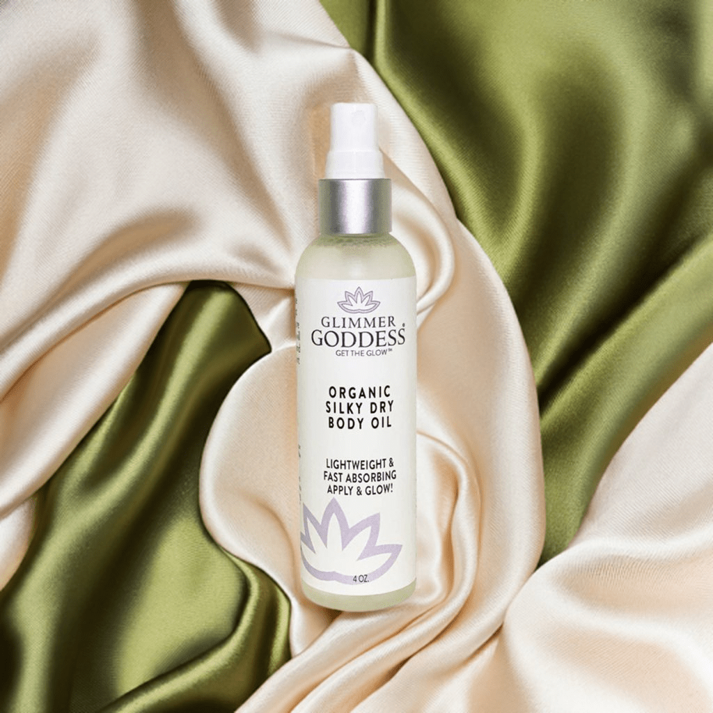 Glimmer Goddess Organic Silky Dry Body Oil - Hydrating & Eco-Friendly (4 oz)