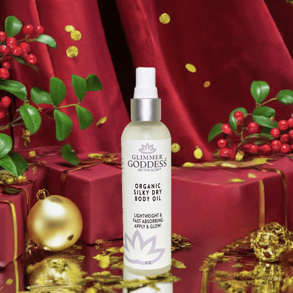 Glimmer Goddess Organic Silky Dry Body Oil - Hydrating & Eco-Friendly (4 oz)