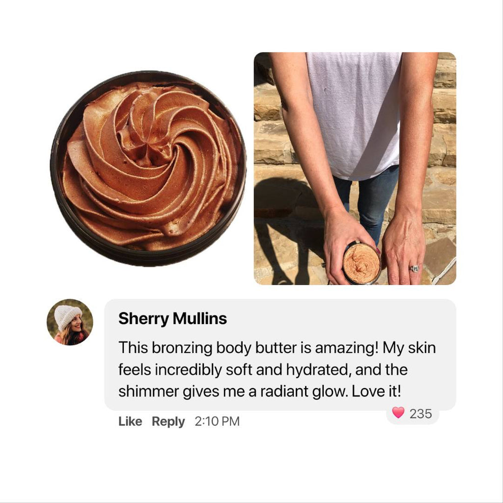 Glimmer Goddess Organic Whipped Bronzing Body Butter – Radiance, Hydration & Sustainable Beauty