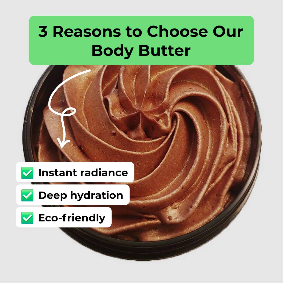 Glimmer Goddess Organic Whipped Bronzing Body Butter – Radiance, Hydration & Sustainable Beauty