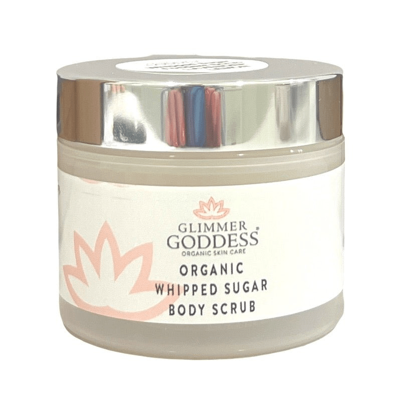 Glimmer Goddess Organic Whipped Sugar Body Scrub - Crepey Skin Treatment (2 oz)