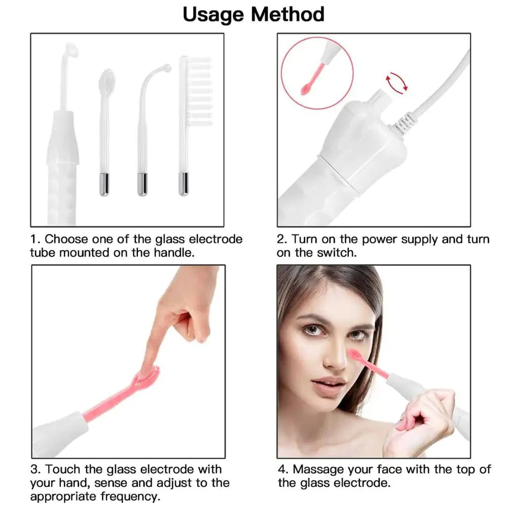High-Frequency Facial Wand - Acne & Wrinkle Reduction