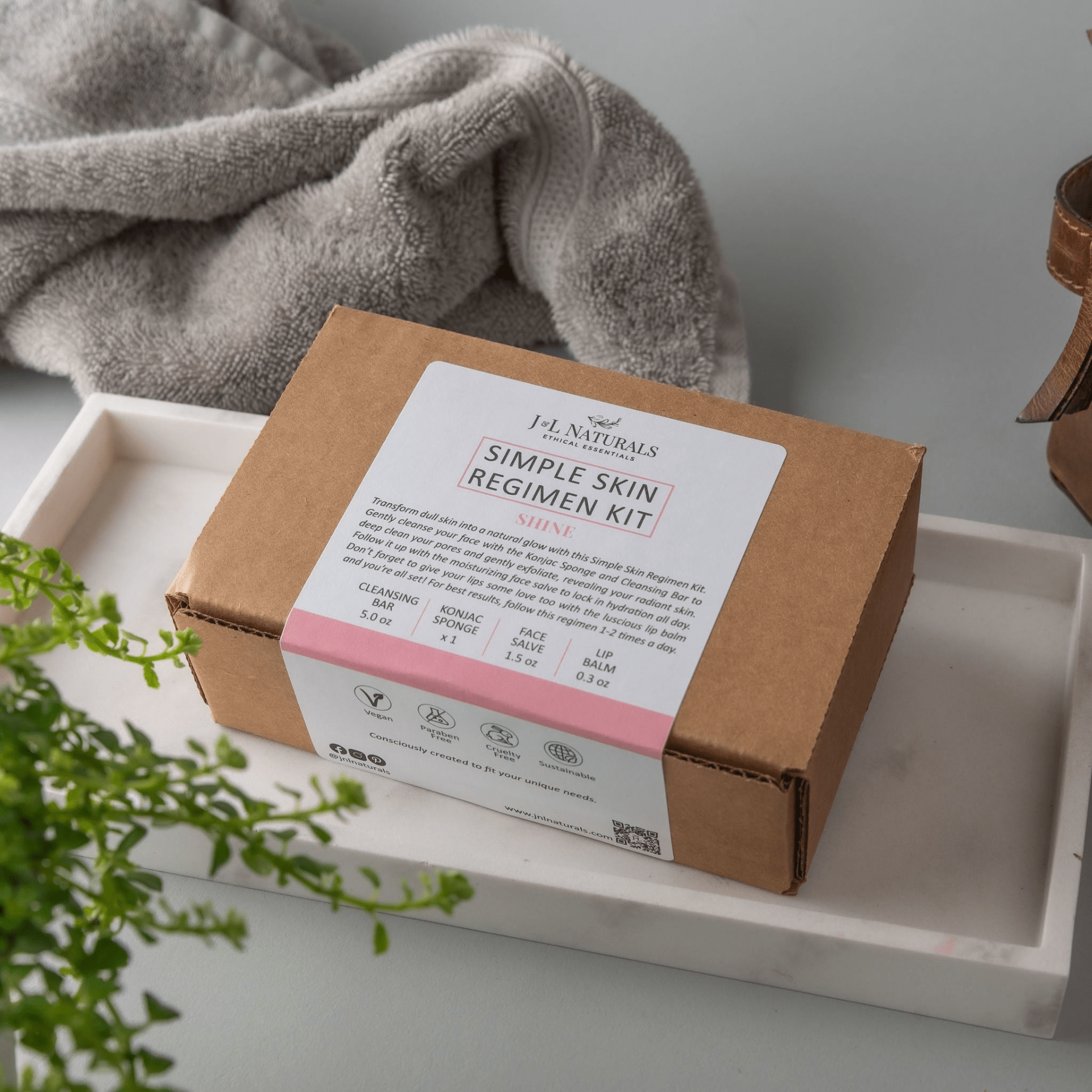 J&L Essentials Skin Regimen Kit (4-Piece Set) – Simple, Sustainable Skincare for Every Type