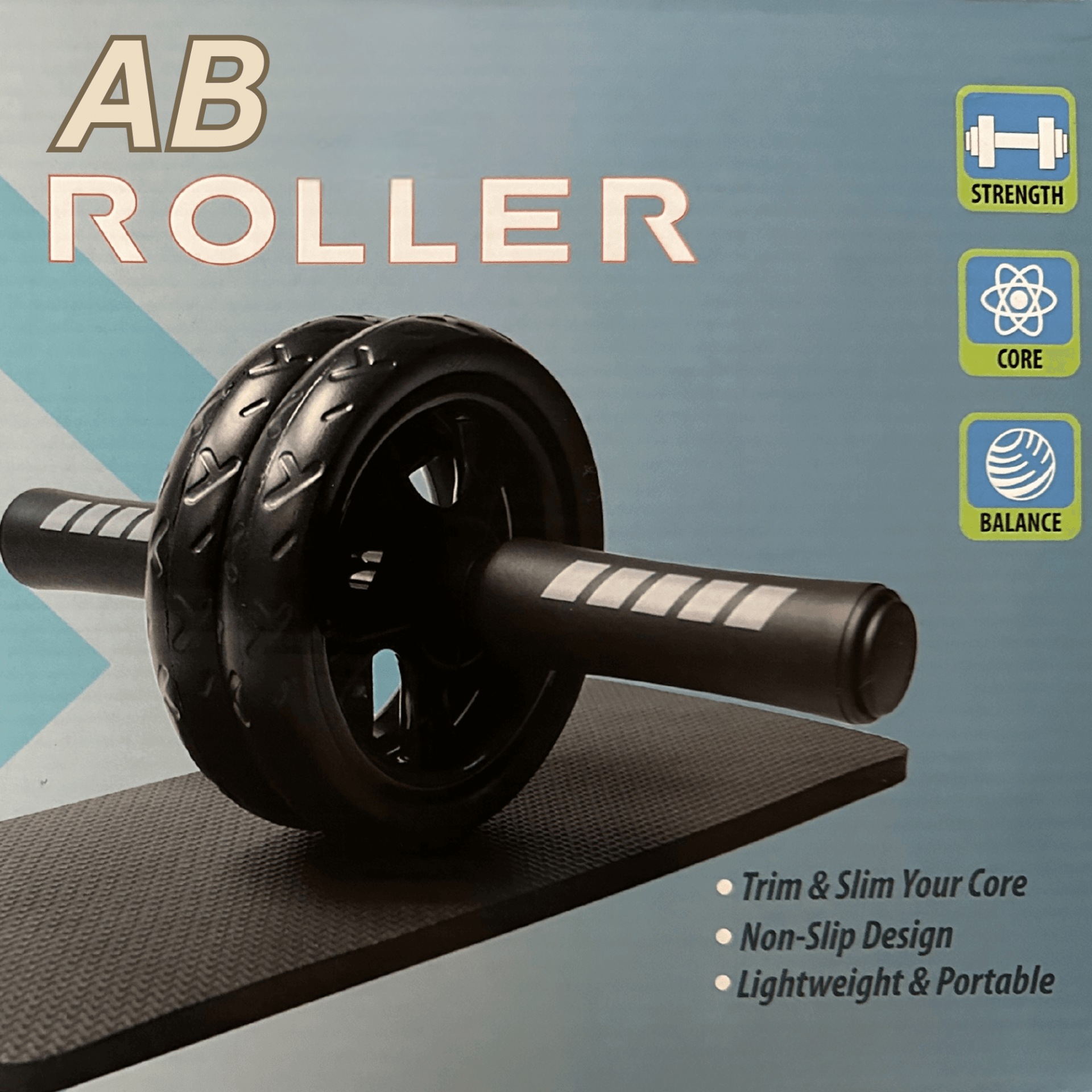 JupiterGear Ab Roller Wheel with Kneeling Pad – Core Strength Training for Home & Travel