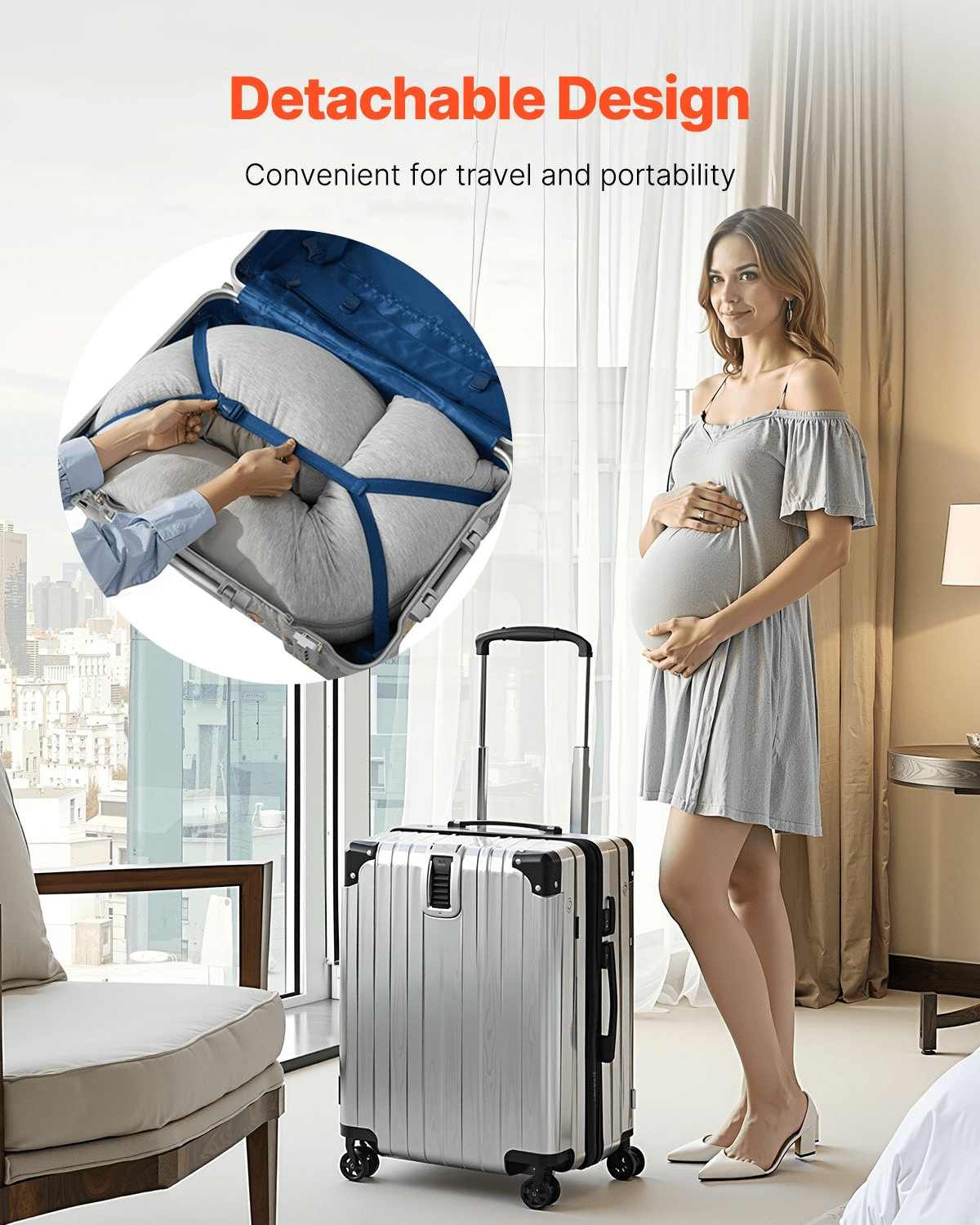 L-Shaped Maternity Pillow – Soft, Breathable Support for Restful Sleep